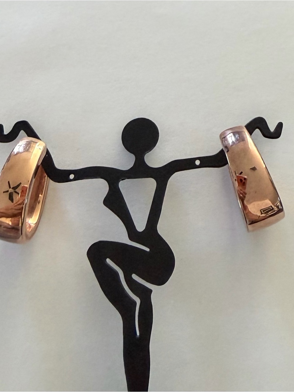 14kt Rose gold Electra Form hoop earrings